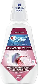 Sponsored Ad - Crest 3D White Glamorous White Alcohol Free Multi-Care Whitening Mouthwash, Arctic Mint, 16 fl oz (473 mL)...