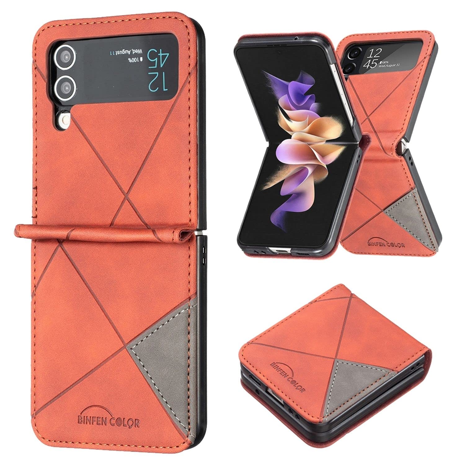 Coque Galaxy Z Flip4 König Design marron pour un style urbain chic - 6