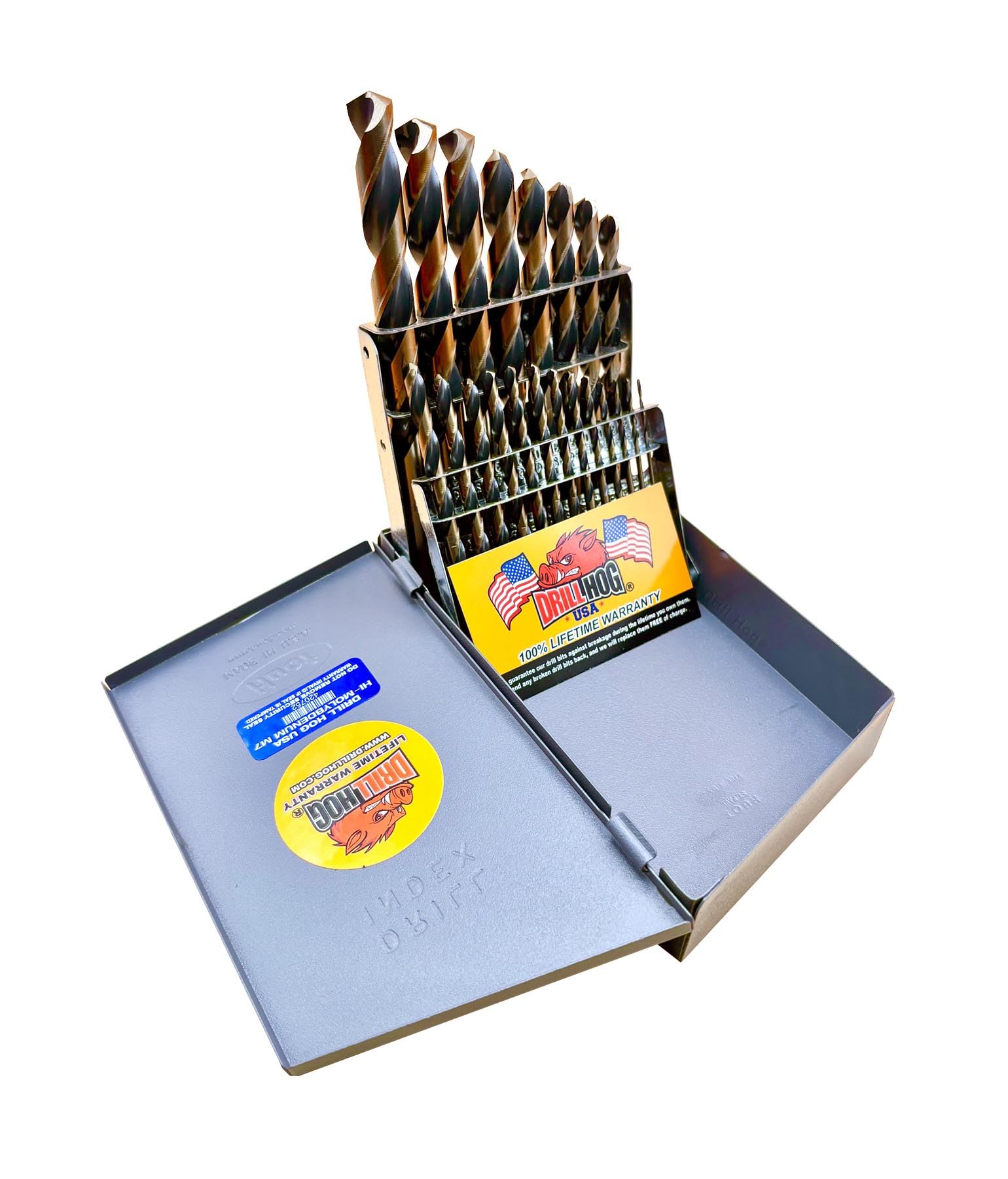 Drill Hog 21 Pc Drill Bit Set Index Hi-Molybdenum M7 - Amazon.com