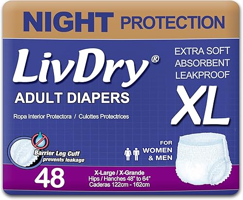 Miniatura 10 de Ropa interior de incontinencia LivDry para adultos con absorción y confort durante la noche protección contra las pérdidas
