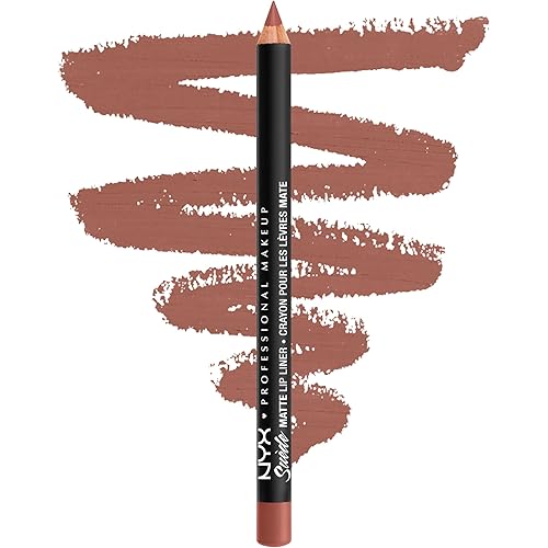 NYX PROFESSIONAL MAKEUP Suede Matte Lip Liner, Velvety-Smooth, Long-Lasting Formula For A Defined Lip Makeup Look - Free Spirit (Pink)