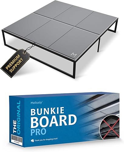 Meliusly Premium Tablero de Soporte de Perfil Bajo de 10mm para Cama King Size (76x80'') con Patente Pendiente - Diseño de Tablero de Cama de Perfil