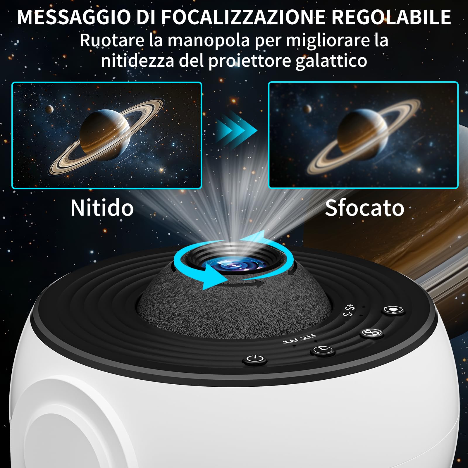 FlyEagle Proiettore Stelle Soffitto, Planetario Proiettore 13 In 1, Luce Notturna Con Timer, Stelle Luminose Cameretta, Rotazione A 360°, Proiettore Stelle Bambini Adulti, Bianco