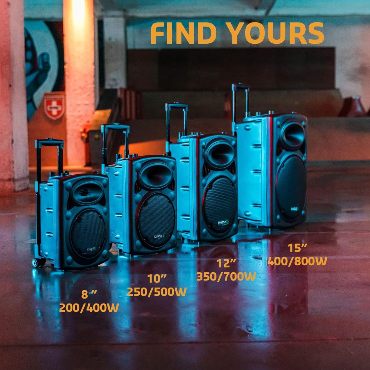 Ibiza - Pacchetto Karaoke Altoparlante portatile USB Bluetooth Ibiza PORT12VHF-BT 700W 4 microfoni senza fili - Supporto tablet SMM20 - Serata Sono