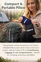 Velora Inflatable Travel Pillow | Soft Flocked Air Pillow with Adjustable Firmness | Compact Portable Camping Pillow for Car, Flight, Train & Office | Foldable with Storage Pouch | Blue gallery image