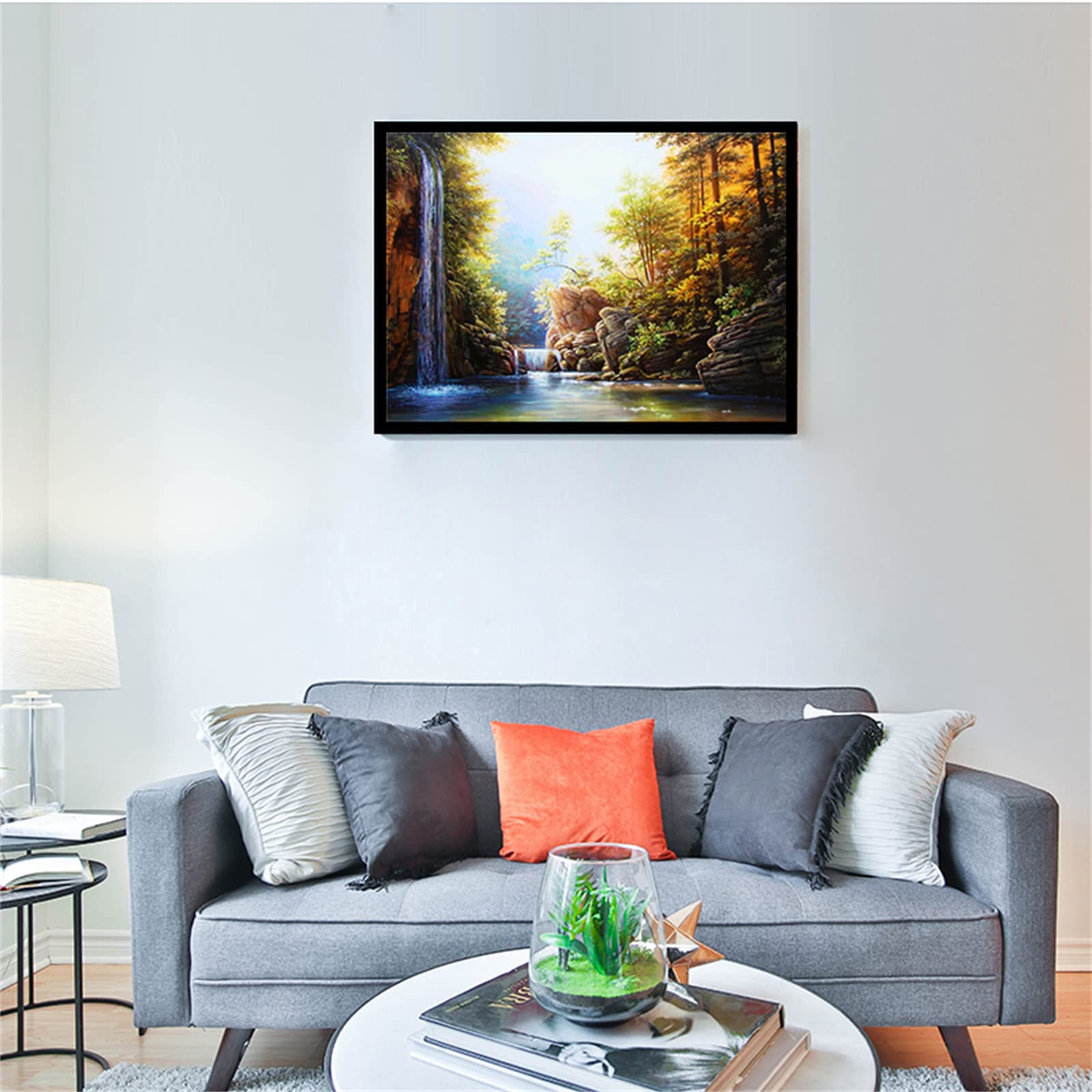 DIY 5D Diamond Painting Kit Completo,Otoño Bosque Camino Adultos Niños Pintura De Diamantes Arte Bordado De Punto De Cruz Artes Manualidades Decoración De La Pared Del Hogar Square Drill,40x40cm