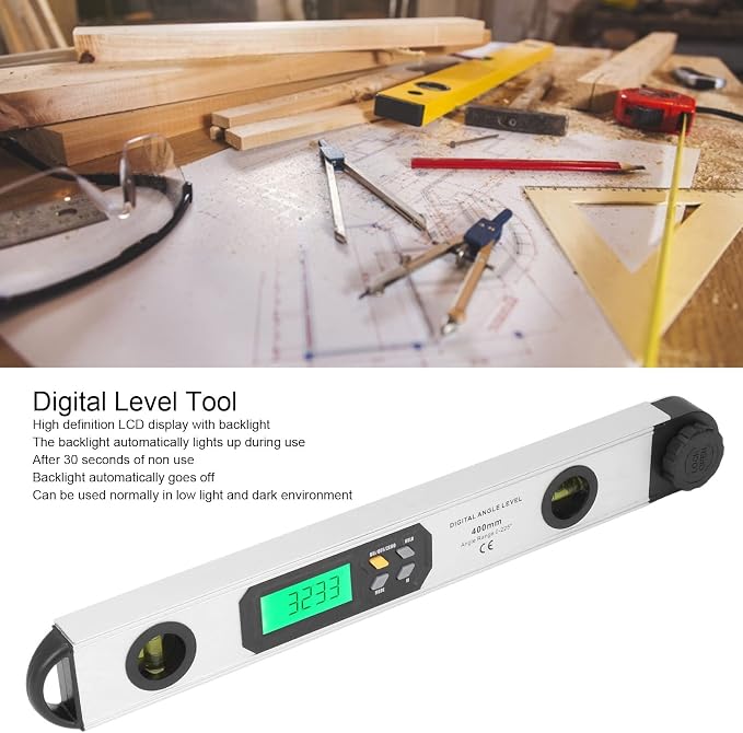 Nivel digital de ángulo con pantalla LCD y aleación de aluminio miniatura 4