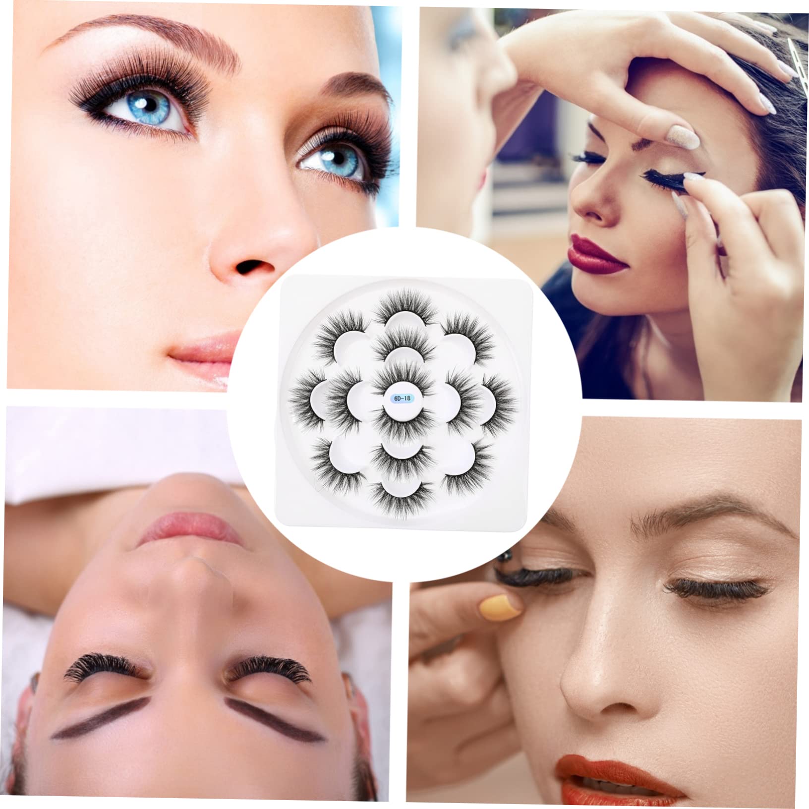 WOONEKY 5 Scatole Di Ciglia Finte Dallaspetto Naturale Ciglia Dense Per Trucco Da Donna E Ragazza Ciglia Finte Naturali Ciglia Di Bellezza Per La Vita Quotidiana E Le Feste