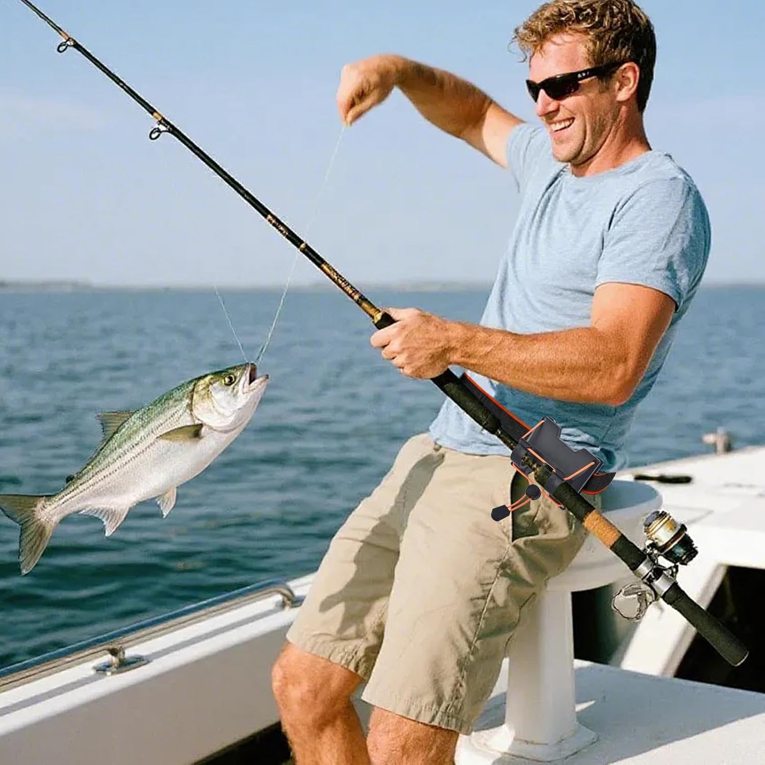 Fishing Belt Lightweight 360 Degree Rotary Hands-Free Tackle | Fishing Rod Waist Wading Belts for Fly Surf Lure Outdoor Kayak Saltwater Shore Beach