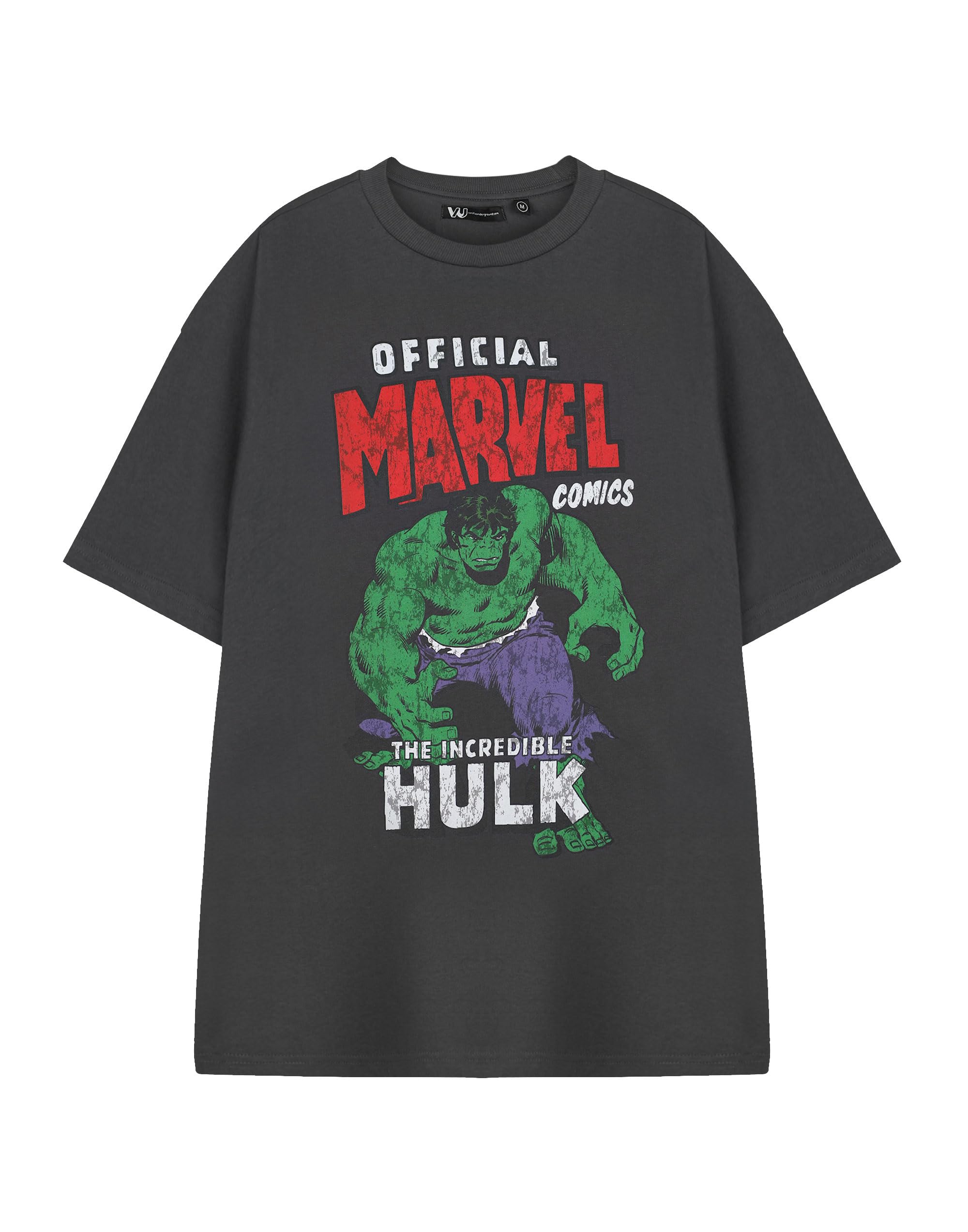 Vanilla Underground Marvel Mens Grey The Incredible Hulk Short Sleeved T-Shirt (Medium) from B&Q