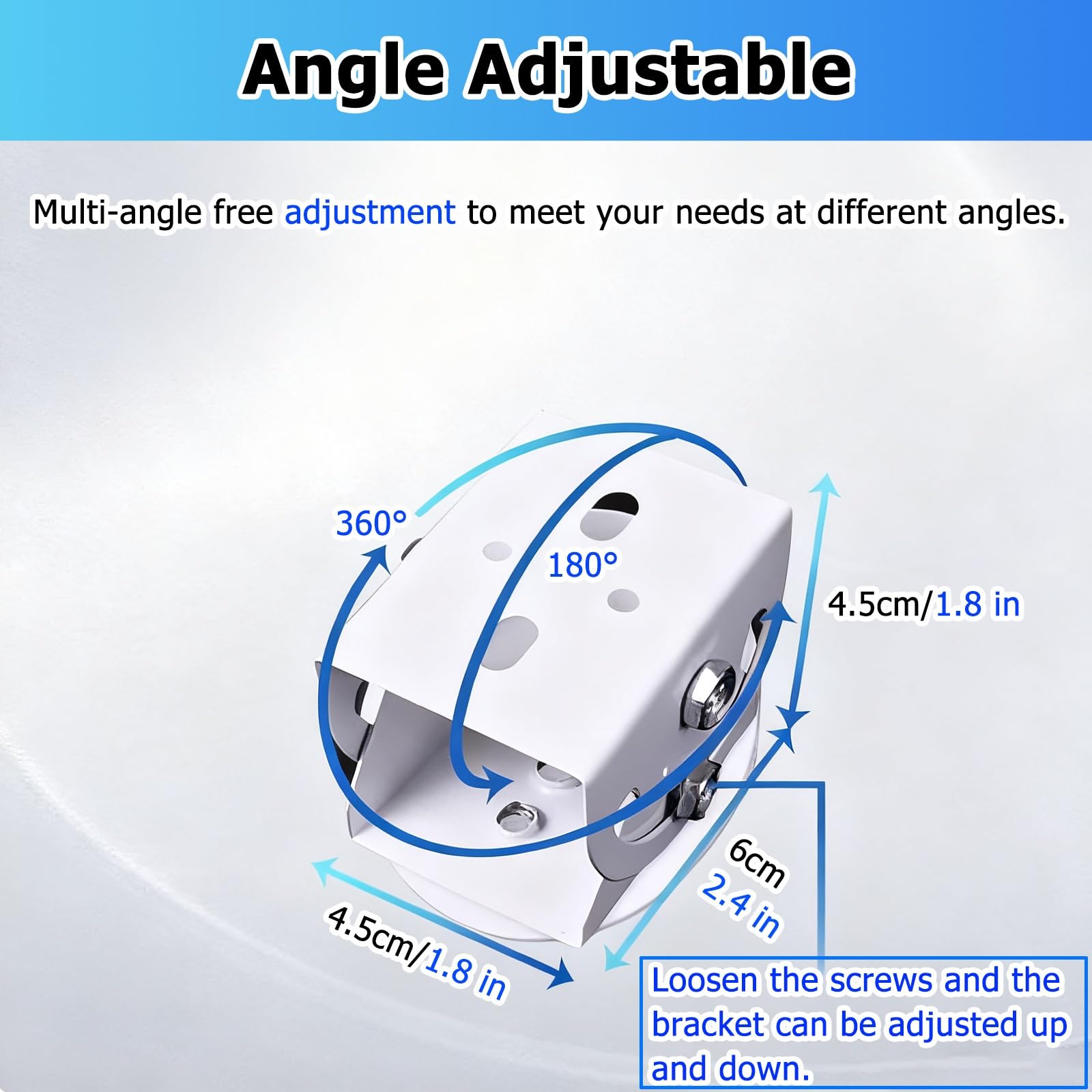 Varilla Ajustable con Junta Universal: Soporte de Pared para cámara de Seguridad con rotación de 360°, Extensible Desde 23,6 Pulgadas hasta 118,1 Pulgadas, Ideal para la vigilancia del hogar