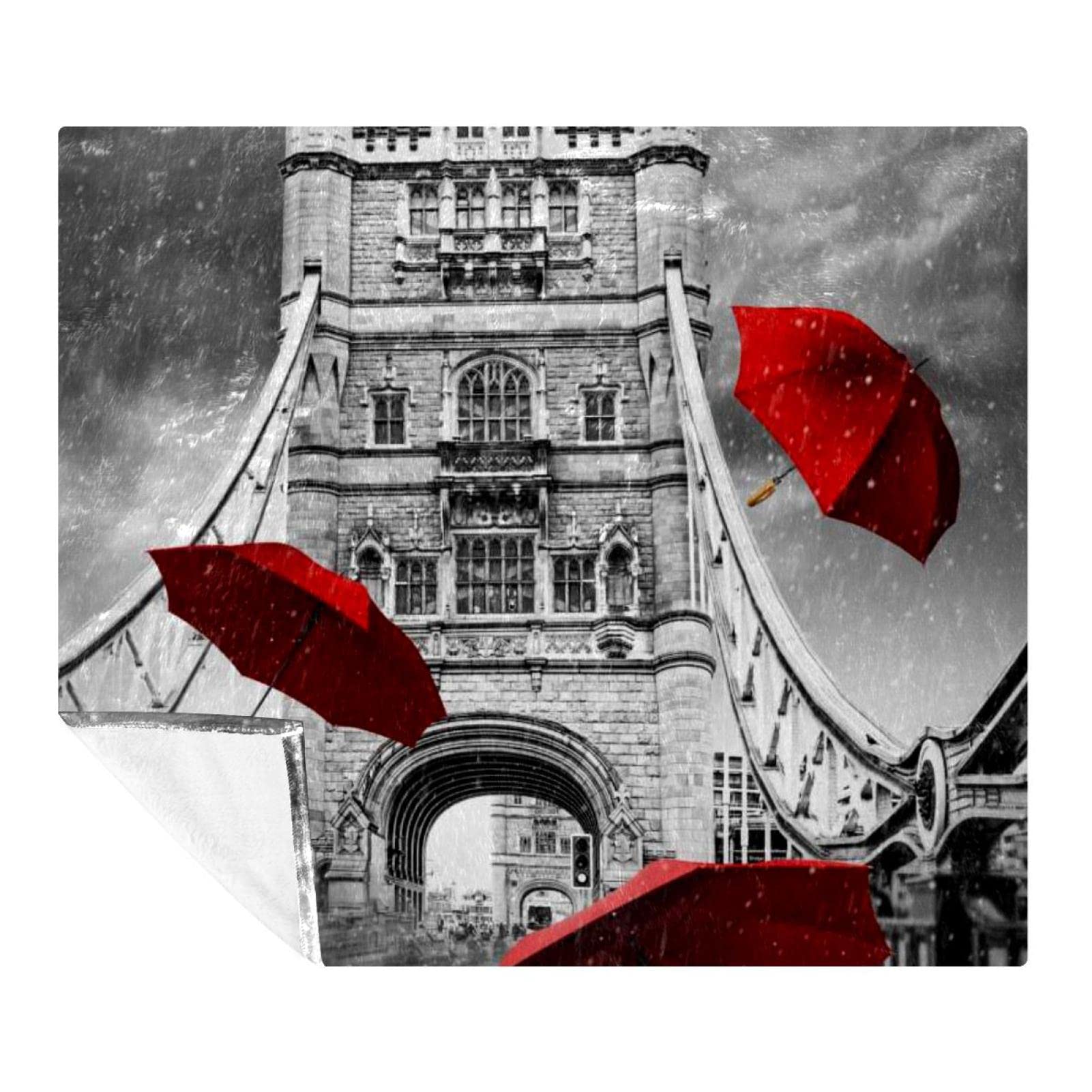 Couverture polaire Tower Bridge chaude pour proteger le canape du salon