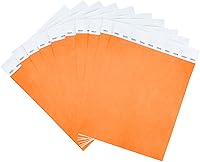 DGBDPACK 500 Neon Orange Numbered Wristbands - Waterproof Tearproof Admission Bracelets for Events, Concerts, Parties (1-500 Numbers)