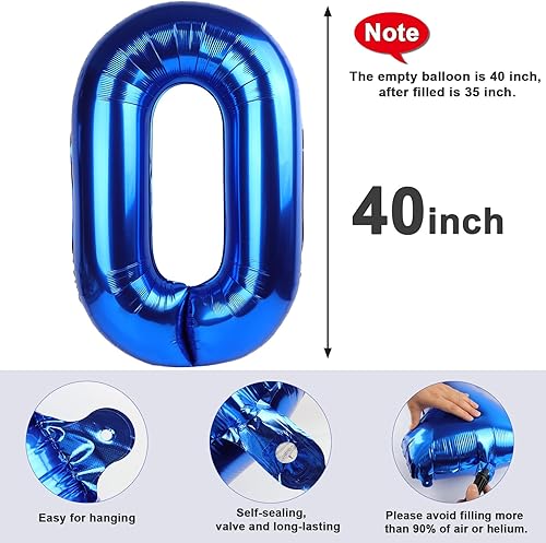 Vista 393 de Globos de números 0 de 40 pulgadas, globos negros de números para números 10, 20, 30, 40, 50, 60, 70, 80, 90, 100, globos de números 10, 20, 30, 40