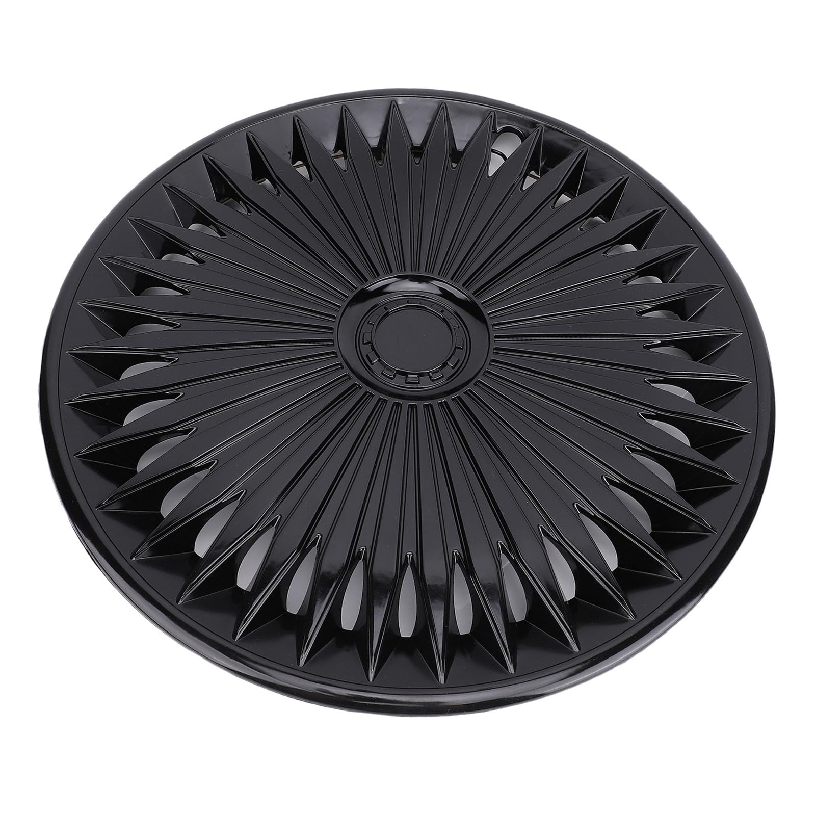 Ejoyous Kołpaki 16 Cali, Plastikowe Zatrzaski na Kołpakach ABS, Stylowe Srebrno-czarne, Zamienniki do SUV-ów i Corsy AX (BLACK)