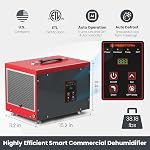 Abestorm Commercial Dehumidifiers with Pump and Hose, Compact 70 PPD Crawl Space dehumidifier, up to 1,000 sq. ft, Auto Defrost, Memory Starting