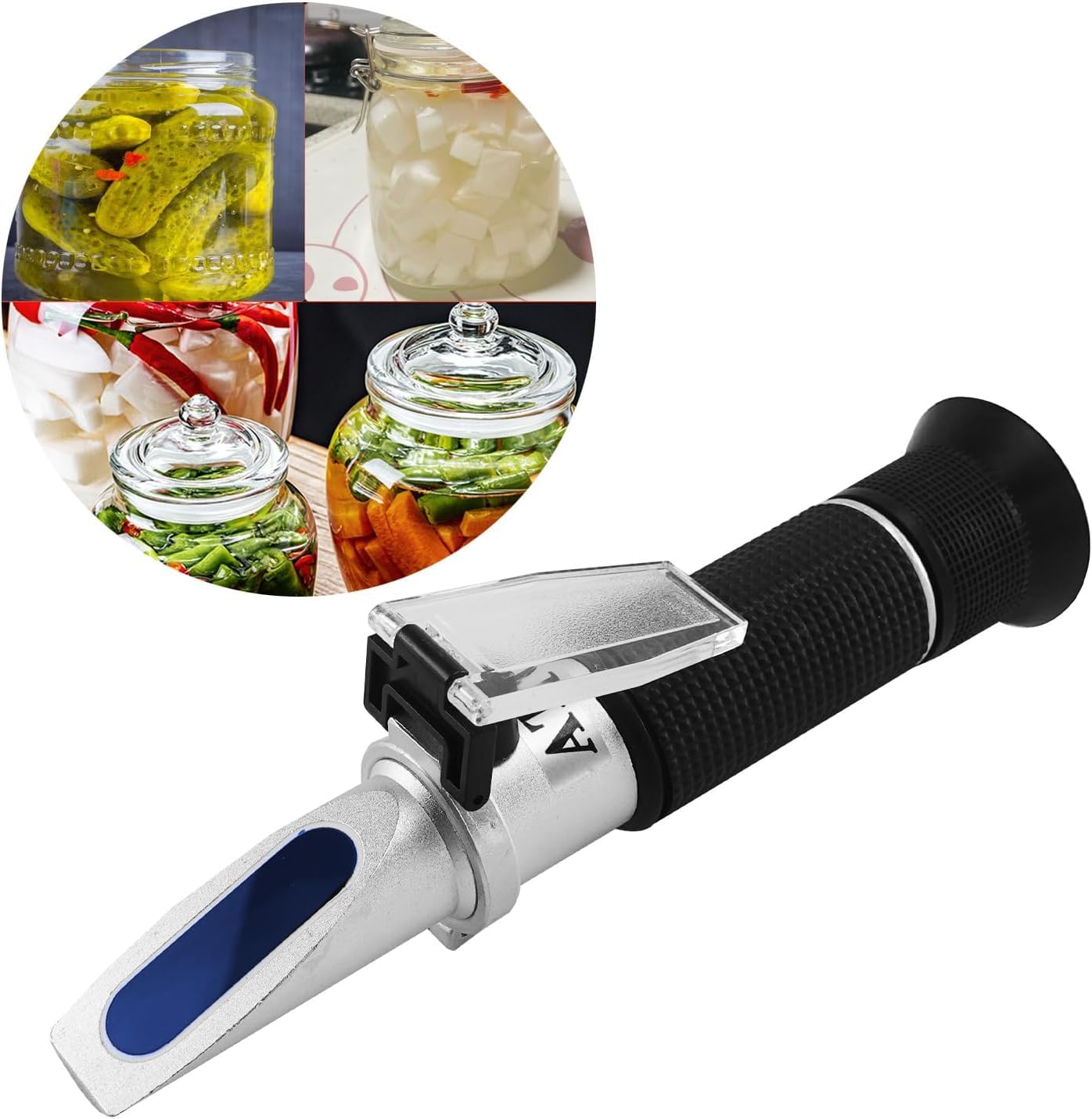 QUMOX Riffrattometro Salinità 0–28% con ATC – Misuratore Ottico di Sale (NaCl) per Salamoia, Pickles, Industria Alimentare – Nessuna Batteria, Precisione ±0,2%