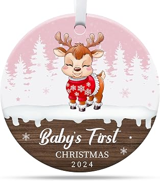 Babys First Christmas Ornament 2024 Girl, Baby Girl Gifts, First Christmas Baby, Babys First, Baby 1st Christmas Ornament 2024