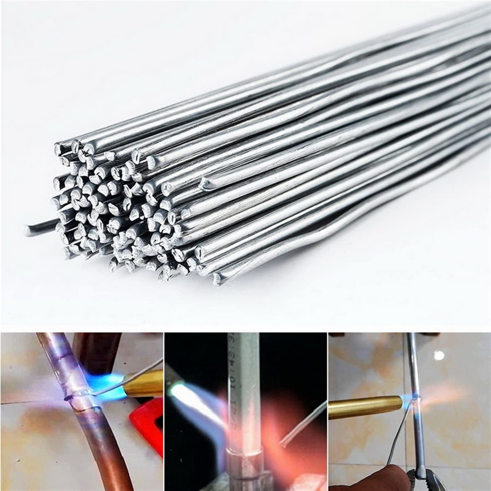 Electrodos de Soldadura en envases industriales de E6013, Varillas de Alambre for Soldadura Aluminio con núcleo fundente for Baja Temperatura, Varillas Sencillas y fáciles Usar | 20pcs 2mmx500mm