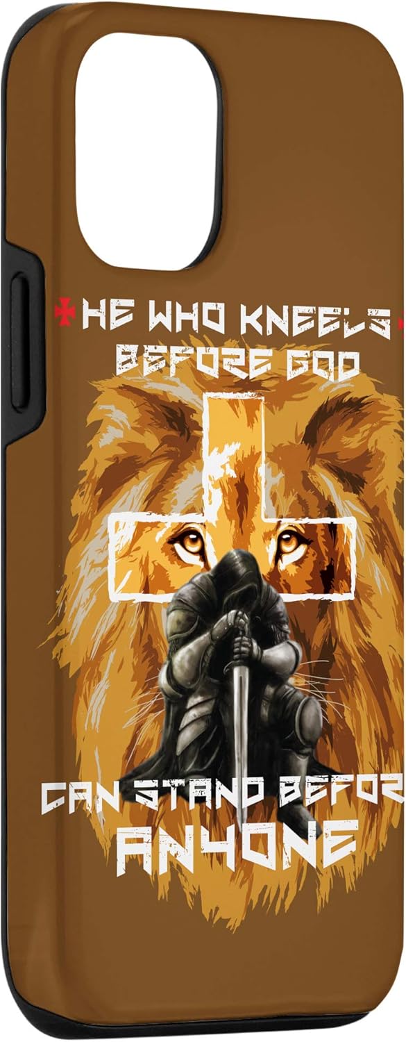 iPhone 12/12 Pro Christian Cross Lion Phrases Sayings Verses Religious Phone Case