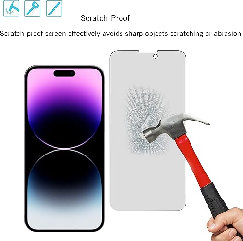 Miniatura 44 de Ailun Paquete de 2 protectores de pantalla de privacidad para iPhone 13 Pro Max [6.7 pulgadas] + 2 protectores de lente de cámara, película