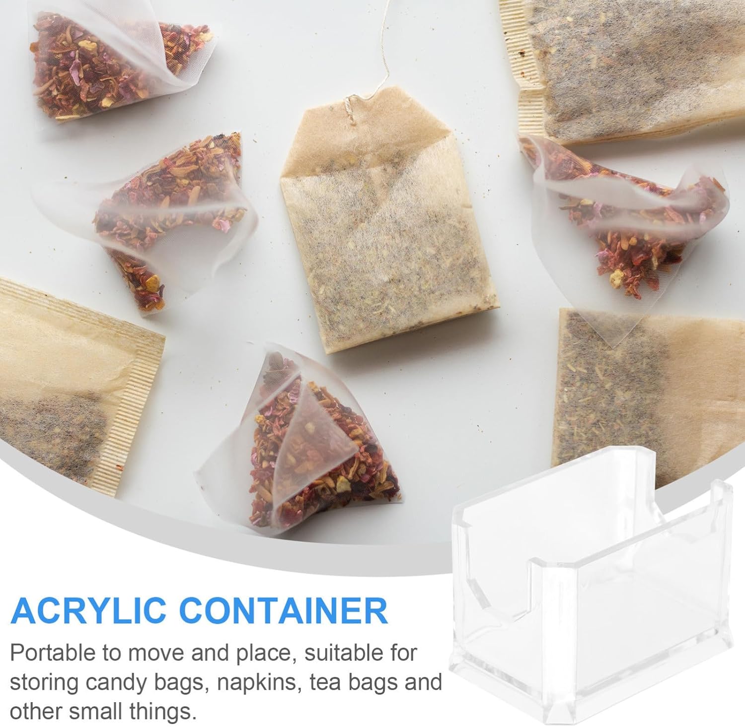 Acrylic Sugar Packet Holder 2 Pack Reusable Multi Purpose Storage Box