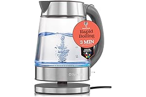 Borosilicate Glass Electric Kettle with No Plastic Contact