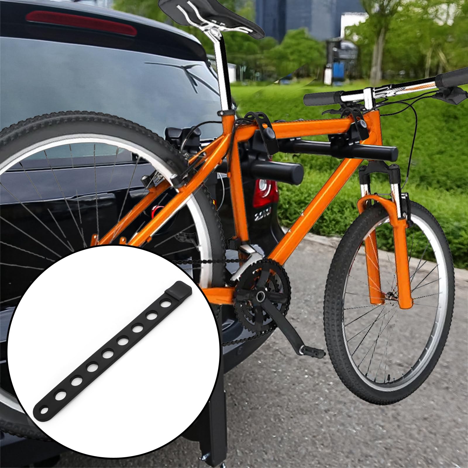 12 pasków do bagażników rowerowych, gumowy pasek na koło rowerowe, zamiennik paska do kołyski rowerowej z otworami do aktywności na świeżym powietrzu, samochodowy bagażnik rowerowy, mocowanie