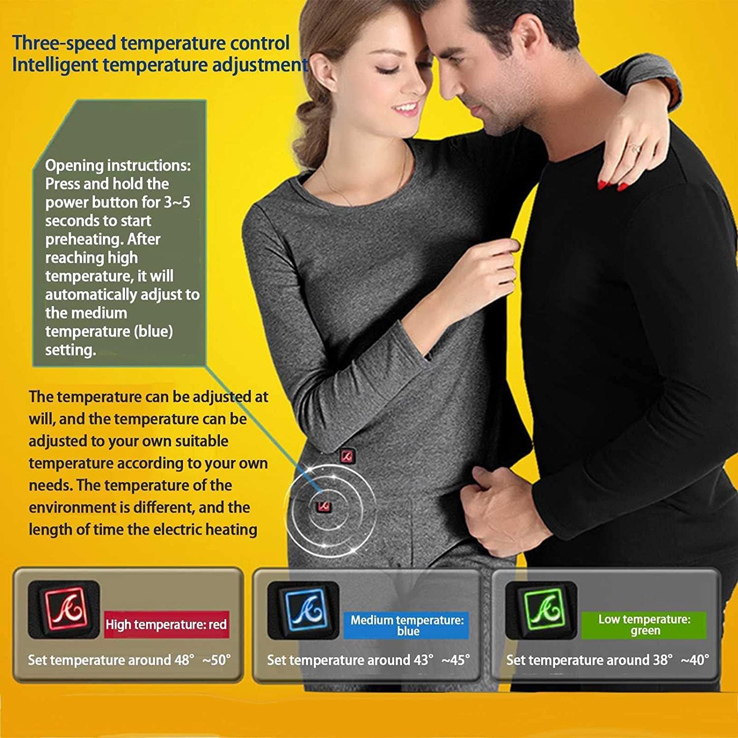 Heated Pants Thermal Underwear USB, Electric Heating Leggings Fleece Lined for Winter Outdoor Heated Pants
