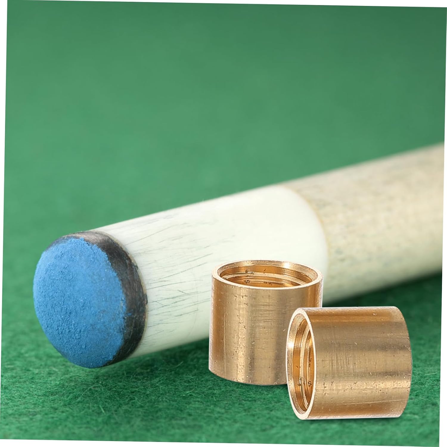 10Pcs Brass Pool Stick Ferrules Replacement for Snooker Cues Durable and Sturdy Billiard Accessories Compatible with Standard Pool Tables Smooth Surface for Comfortable Use
