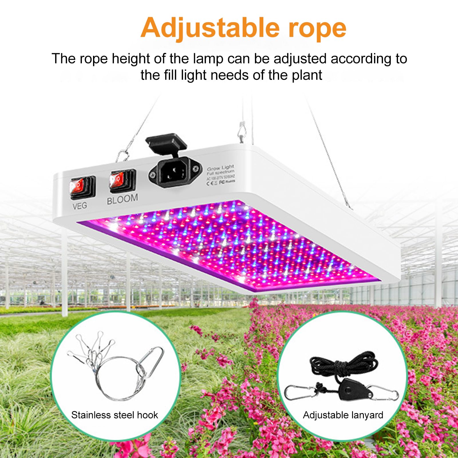 LED Pflanzenlampe 1000W Vollspektrum – Dimmbar, Mit UV & IR, Für Growzelte