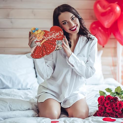 Miniatura 6 de Letrero colgante vintage para el día de San Valentín, placa de pared de madera de San Valentín, letrero colgante de pared de San Valentín, letrero