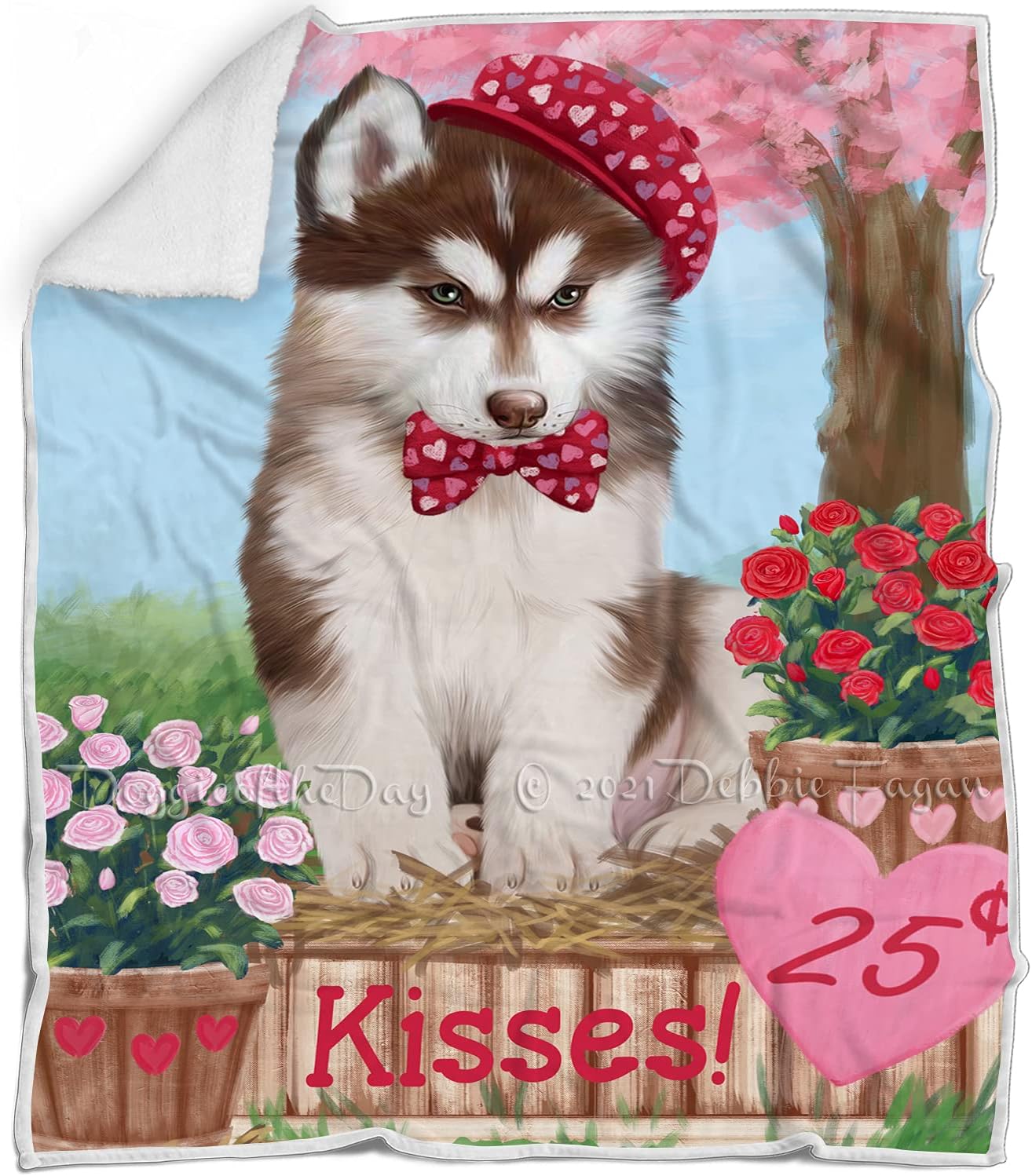 絶対一番安い 海外から人気のアイテムを直輸入 特別価格rosie 25 Cent Kisses Alaskan Malamute Dog Blanket Lightweight Soft Cozy A好評販売中 ベッド マット カバー Www Oyostate Gov Ng