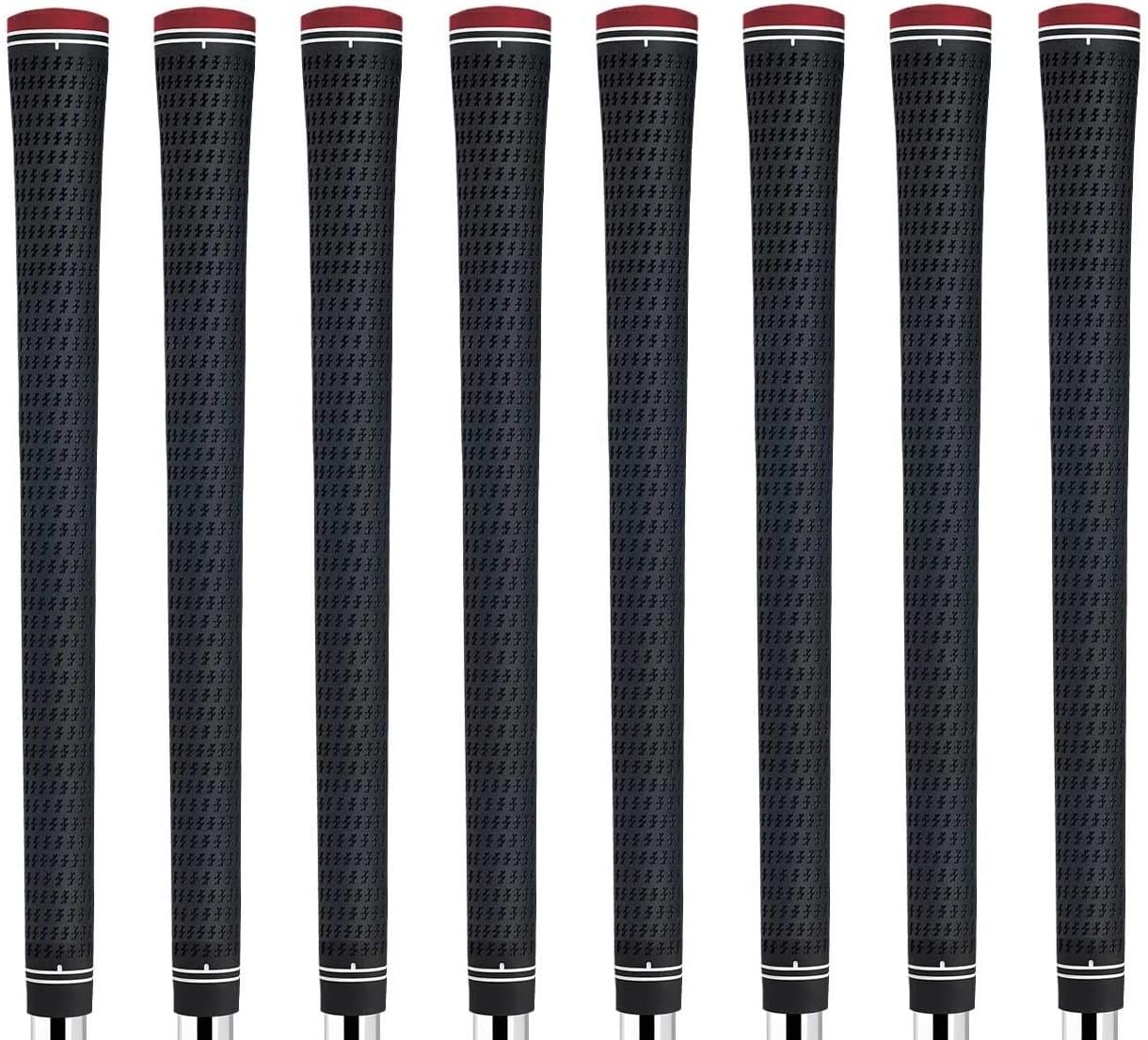Lamkin Crossline Black 360 Golf Grip Bundle (8 Piece), Midsize
