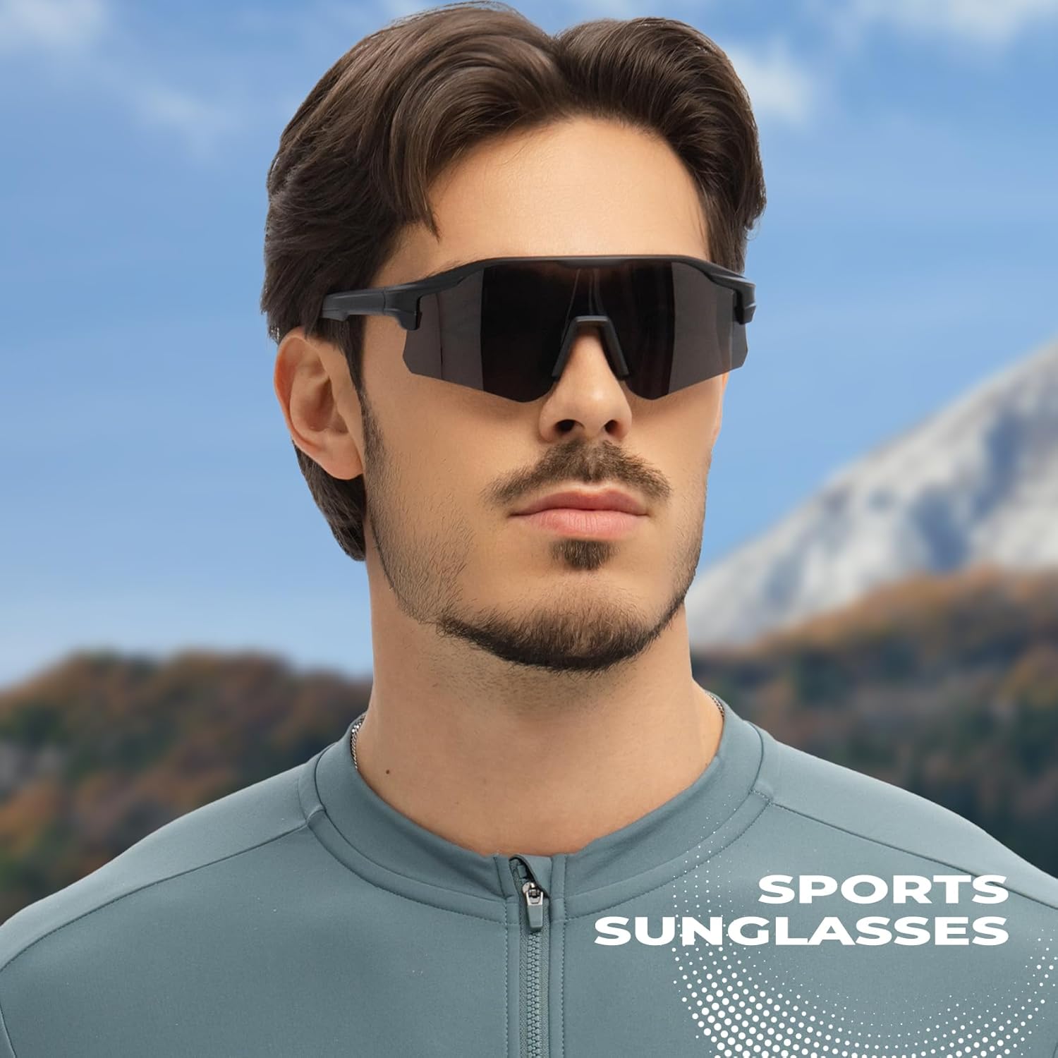 KALIYADI Polarized Mens-Sunglasses Running-Sunglasses: Sports Sun Glasses Men Women UV400 Protection for Cycling