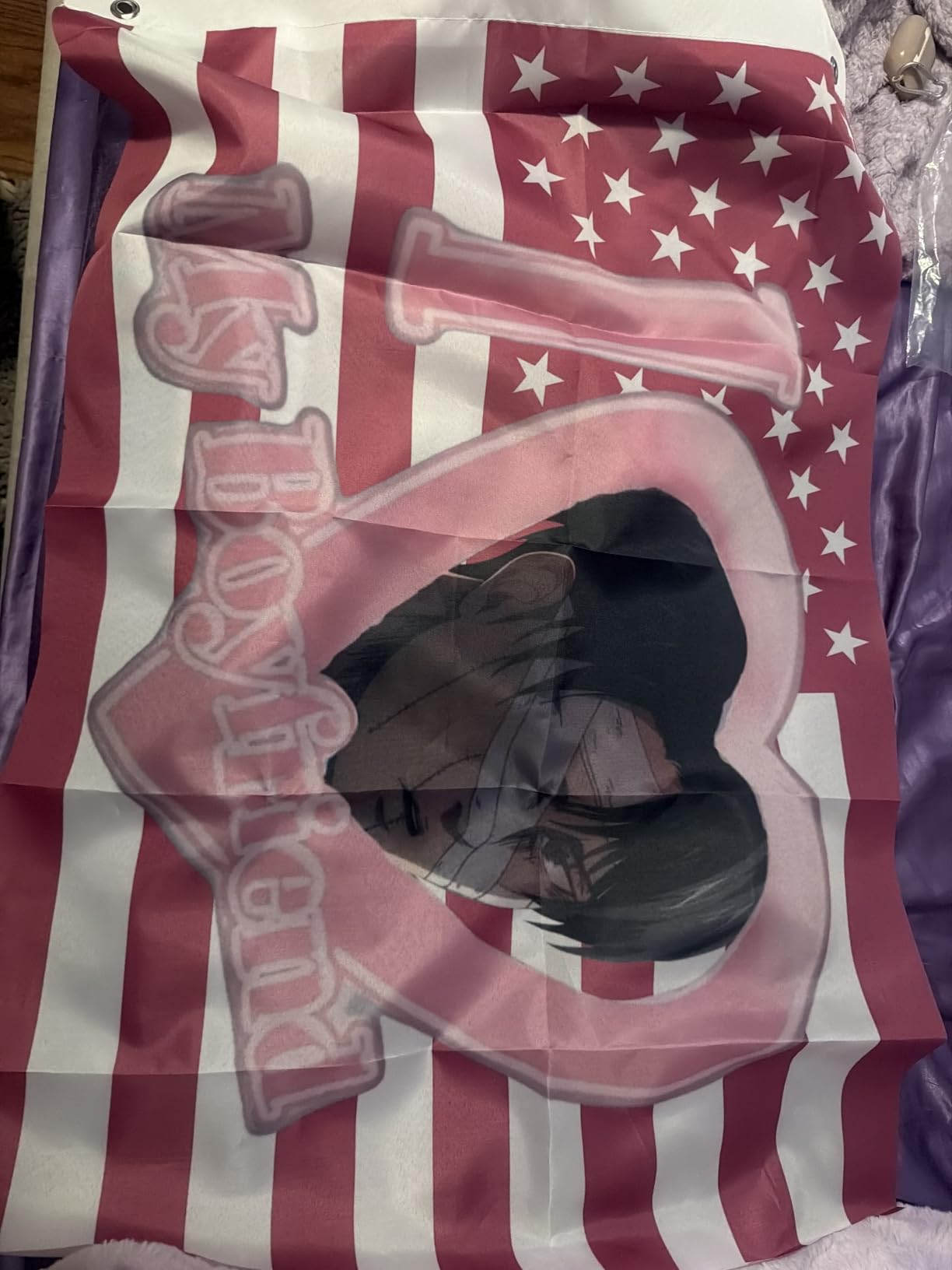 Custom American Tapestry Flag with Picture photo review
