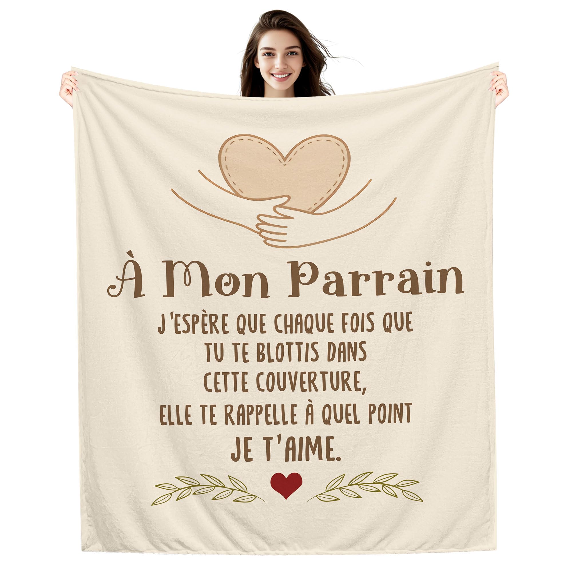 Couverture cadeau pour Parrain plaid anniversaire idée cadeau fêtes des pères
