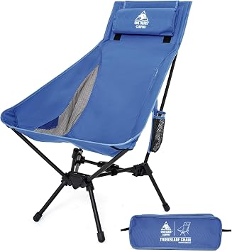 ONETIGRIS Tigerblade High Back Camping Chair with Pillow Design, Comfortable Widened Seat Folding Chair