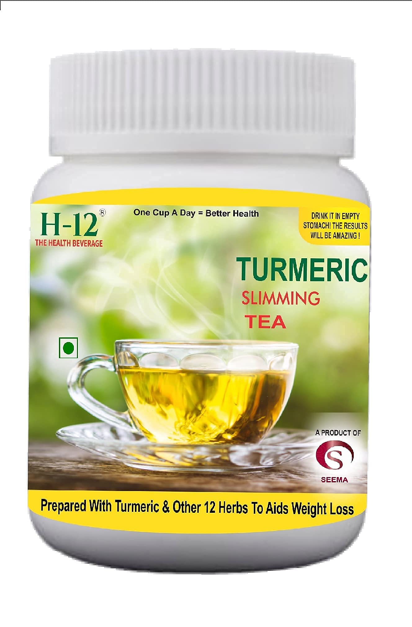 Seema Turmeric Slimming Tea - Reduces Belly Fat, Improves Blood Pressure, Immunity Slim Tea, Mason Jar for Weight Loss, Improves Metabolism, Pack of 1 (B09BYJJH1V) Amazon Price History, Amazon Price Tracker