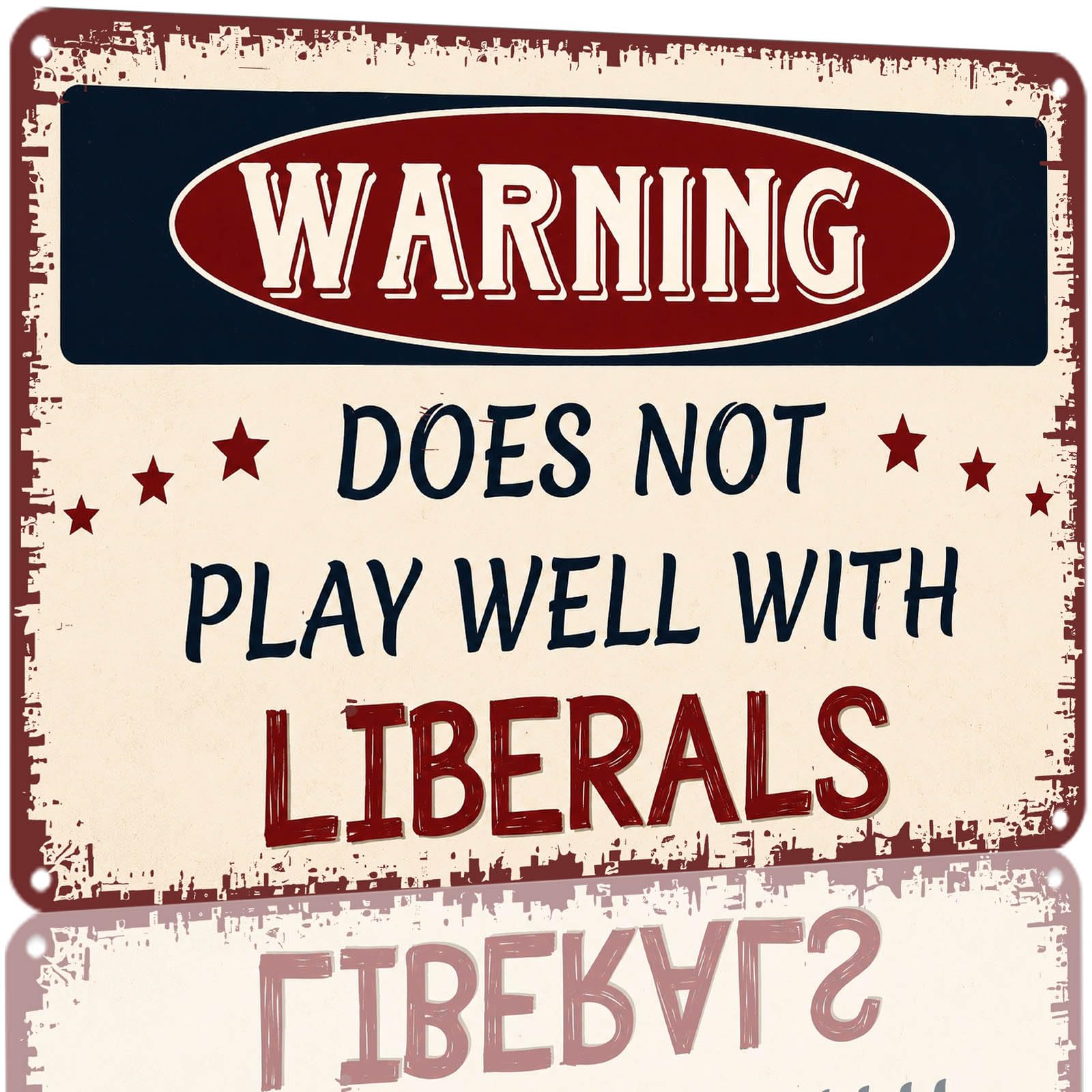 Kwqdozf As Pic Vintage 8X12 Inch Warning Metal Tin Sign Aluminum Wall Decor Doesplay Well