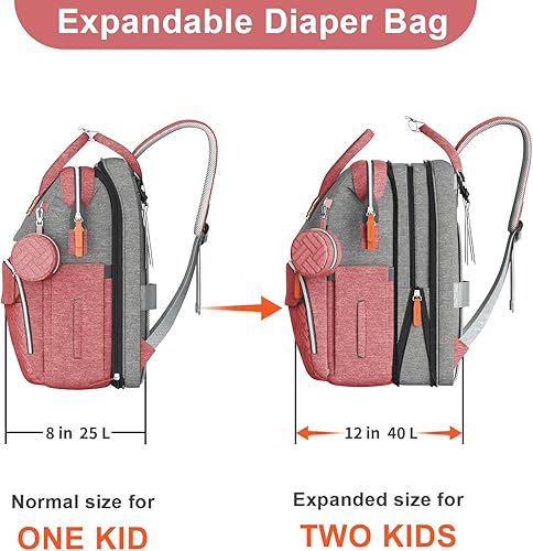 Miniatura 2 de Mochila para pañales, bolsa de pañales grande, bolsa de pañales multifuncional, bolsas de pañales..