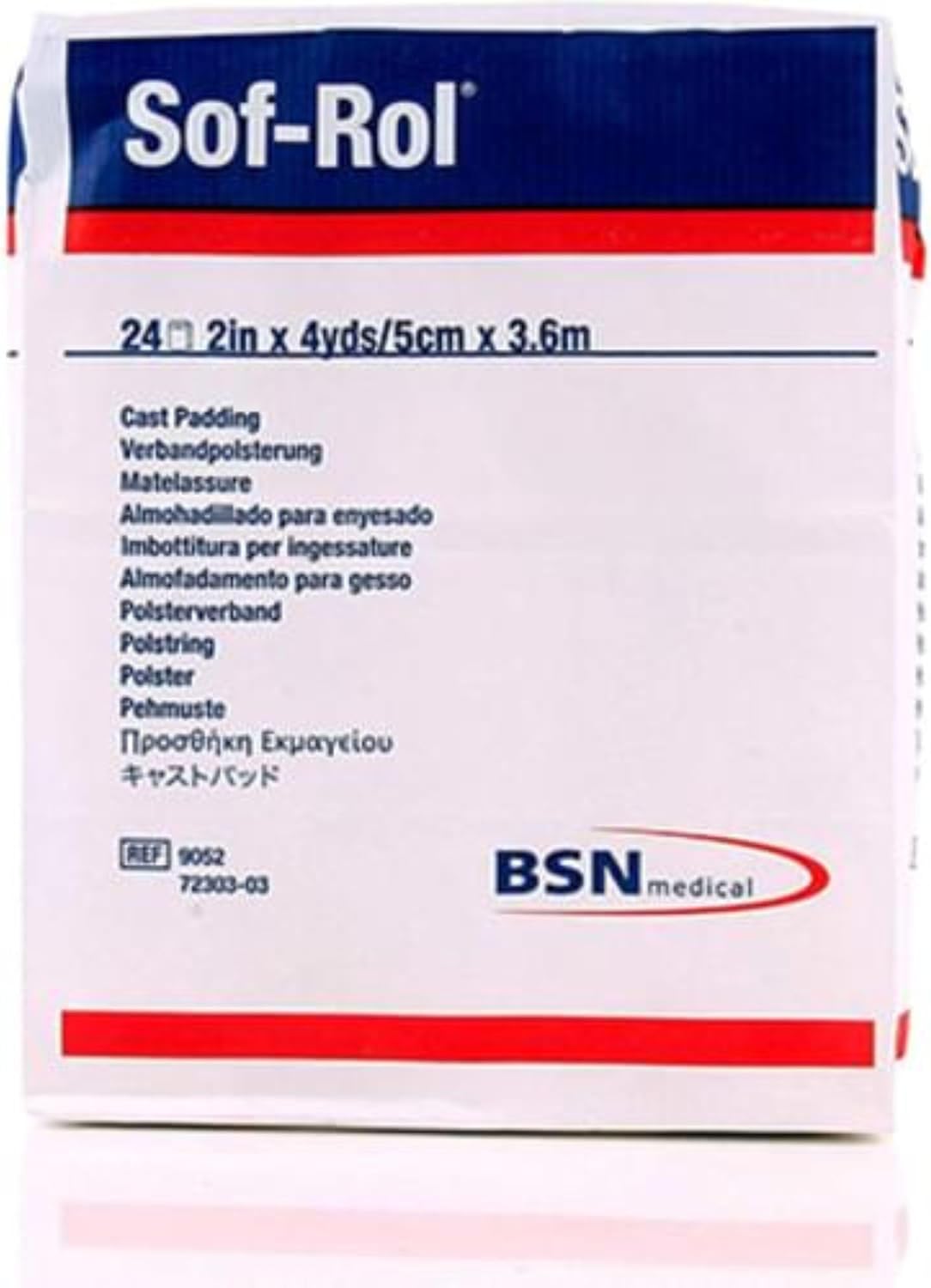 Cast Padding, 2" x 4 yds (5 cm x 3.6 m), 24/Pack – Soft, Conforming Orthopedic Padding for Cast Protection & Cushioning - REF 9052