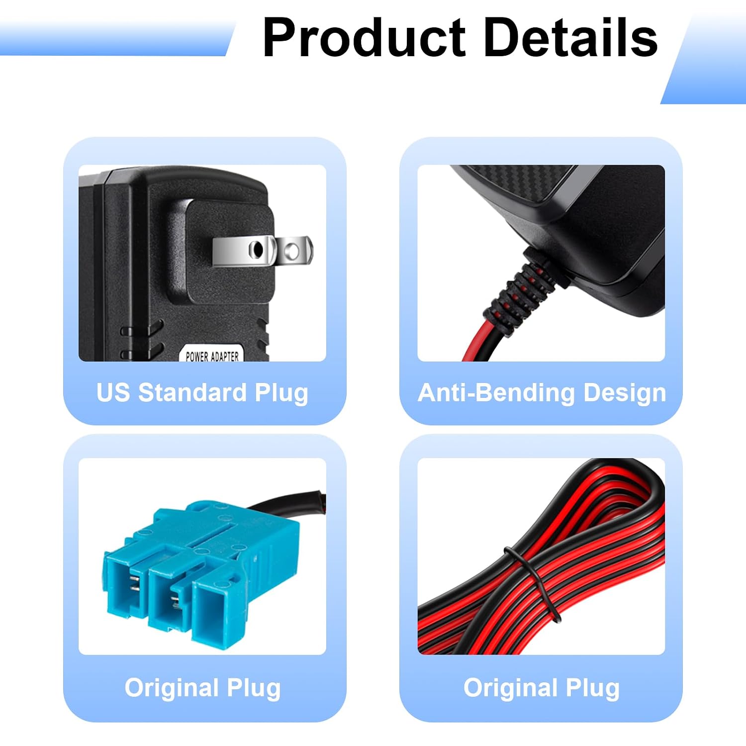 12V Battery Charger for Peg Perego 12 Volt Battery Wire Harness Connector Compatible with Peg Perego Designed for John Deere Ground Force Tractor John Deere Gator XUV Ride On Toy