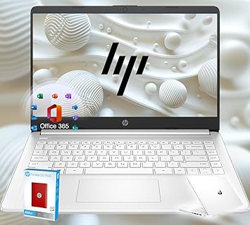 HP 14 Ultrabook Back to School Limited Edition with Microsoft 365 Intel 4-Core CPU 4GB RAM 1600GB Storage 64GB OnBoard withHP 512GB P500 Portable SSD + 1TB OneDrive Snow White Win 11