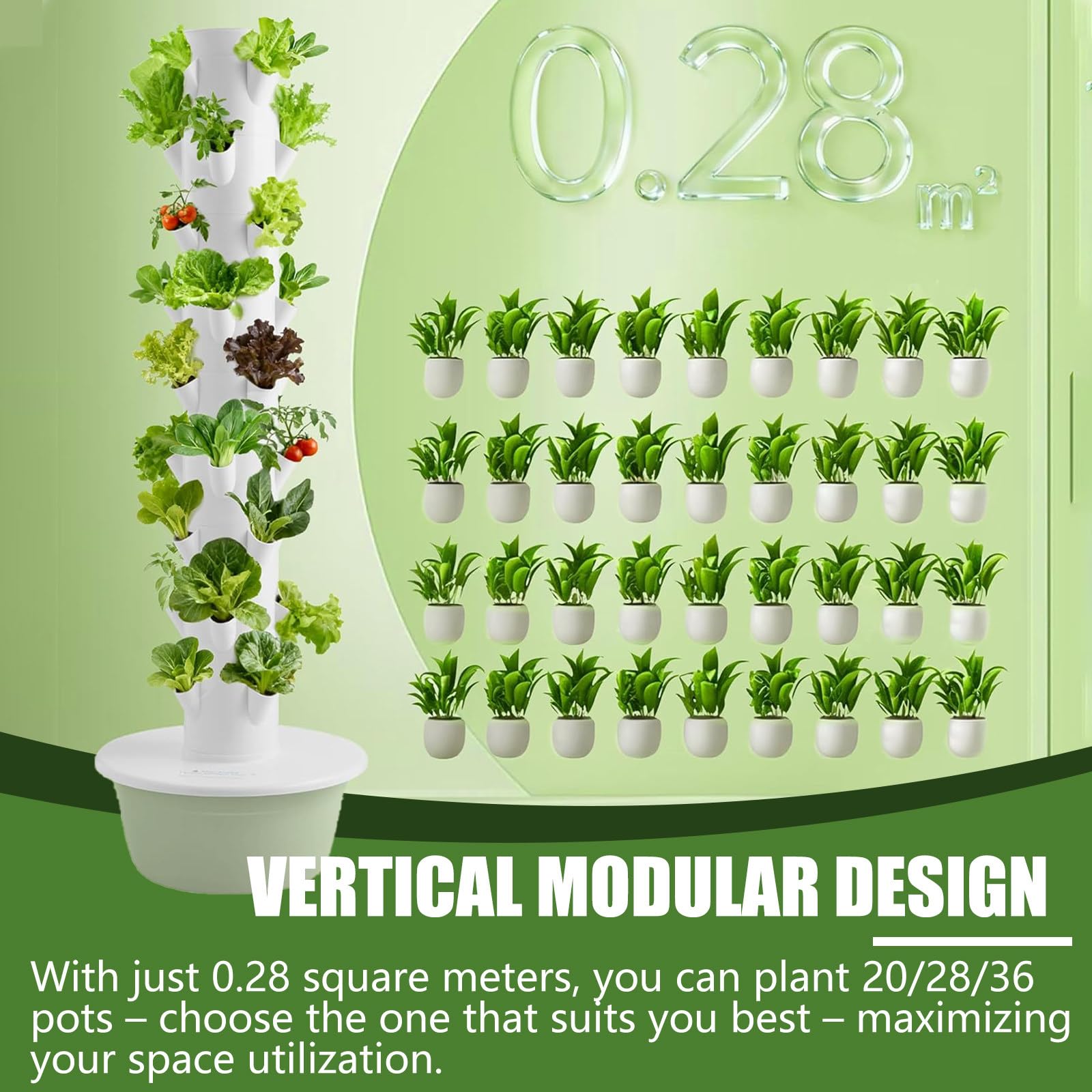 Silencioso Kit hidroponia Completo, Tanque 30L, Cambio de Agua Cada Mes, circulación automática, cultiva Lechuga, albahaca, Menta, Hiedra, para balcón, terraza, Restaurante, Granja 5Layers