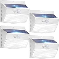 Vista 40 de Peasur Paquete de 6 luces solares para exteriores con sensor de movimiento, luces solares de seguridad impermeables con 3 modos de iluminación