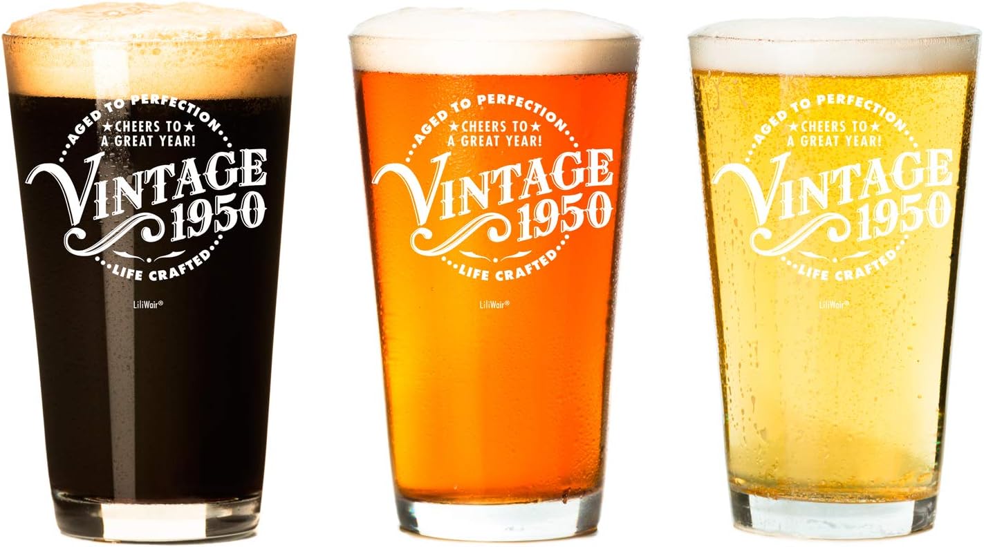 Exclusive Discount 80% Offer 1950 72nd Birthday Gifts Men Women | Birthday Gift for Man Woman turning 72| Funny 72 nd Party Supplies Decorations Ideas | Seventy Two Year Old Bday Beer Glass | 72 Years Gag Vintage Pint Presents