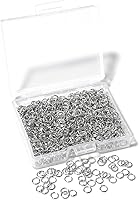 Vista 17 de 1000 piezas de anillos abiertos de 6mm chapados en plata para hacer joyas, anillos de salto plateados para manualidades, aretes, collares, pulseras