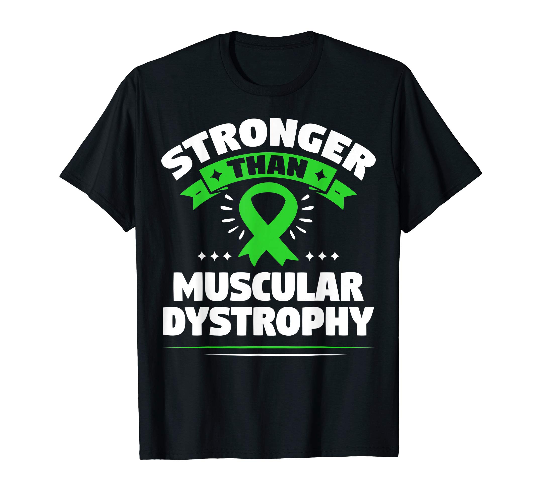 Becker Muscular Dystrophy Gift - Lime Green Ribbon T-Shirt, Black