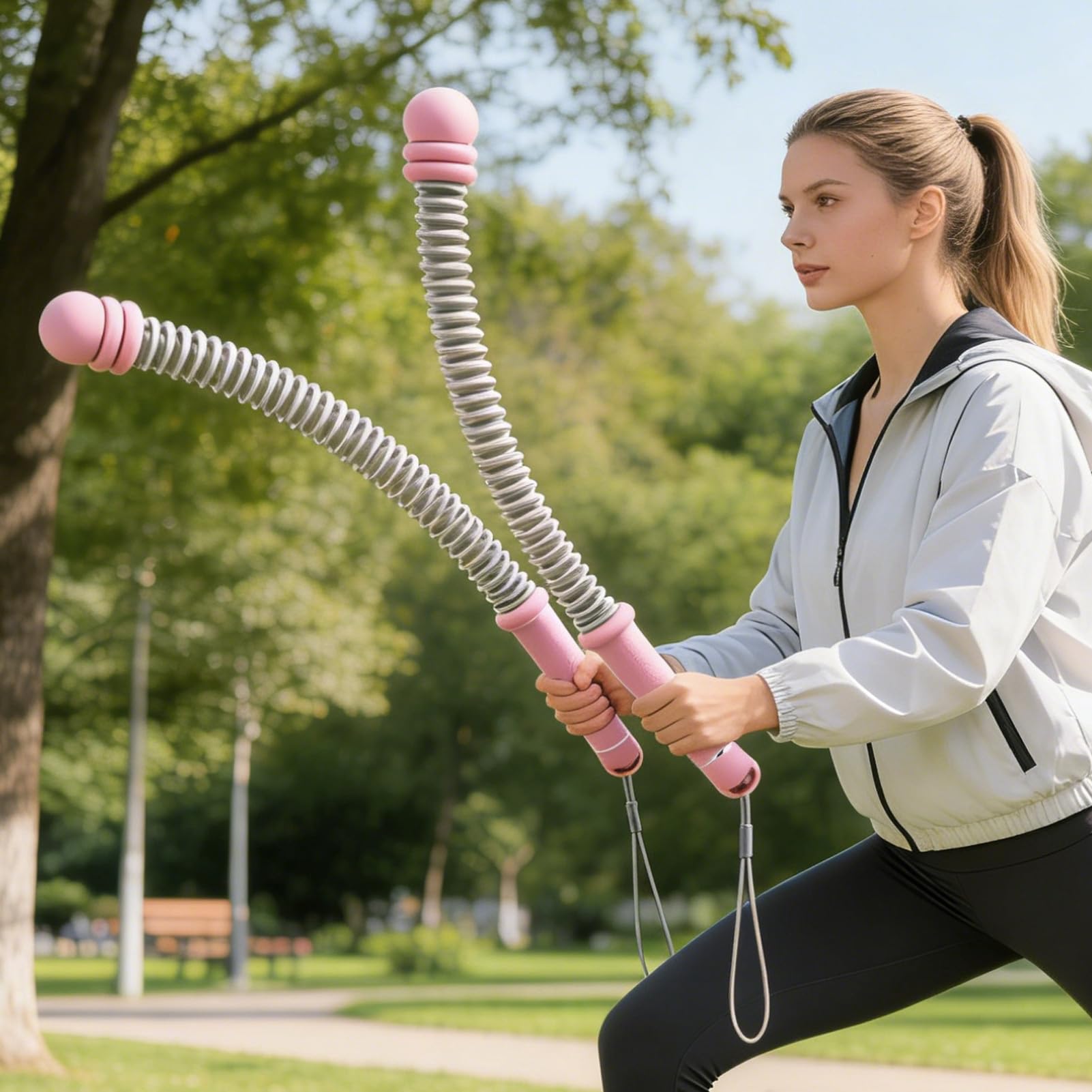 Corde D'entraînement sans Fil,Matériel De Saut Portable Et Réglable,Corde D'Entraînement sans Fil pour Salle De Sport À Domicile | pour Débutants Fitness Entraînements Extérieurs Renforcement
